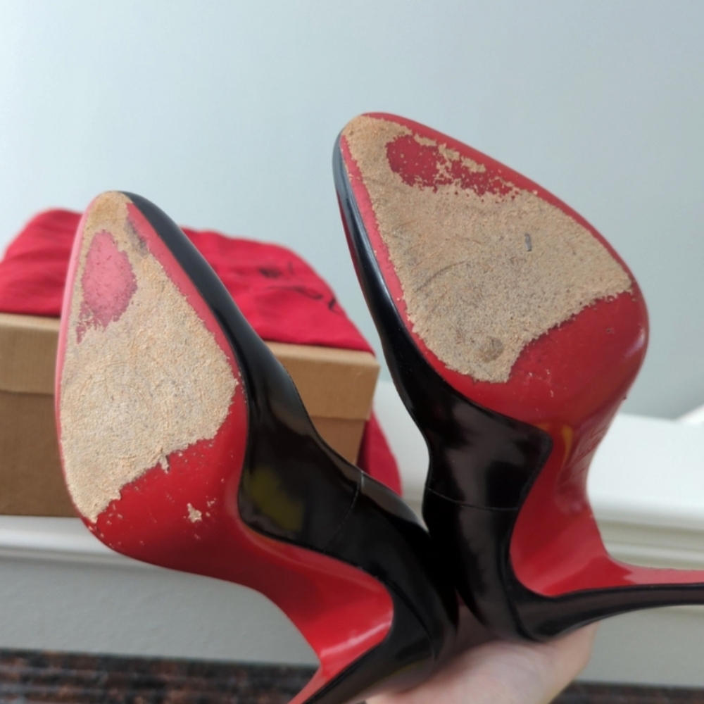Christian Louboutin décolleté 898 100 Jazz Calf Leather Pumps - Picture 8 of 9